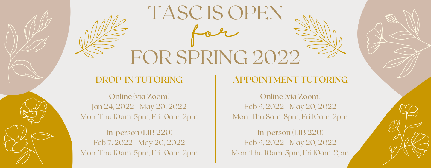 Spring tutoring info