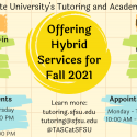 Flyer of Fall 2021 Semester Tutoring Hours
