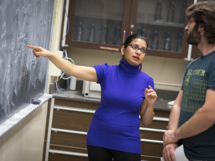 Faculty Teaching Student at Board